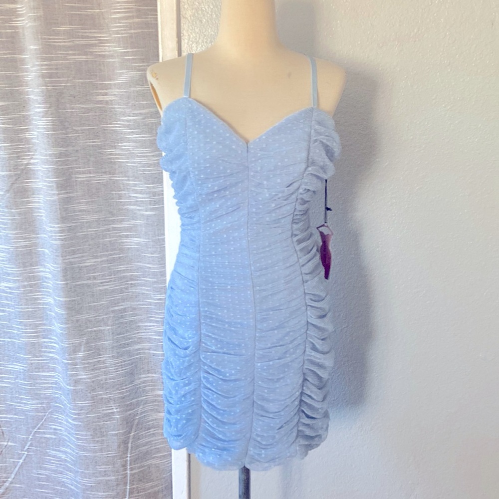 Haute monde light blue dress size Large new with tag